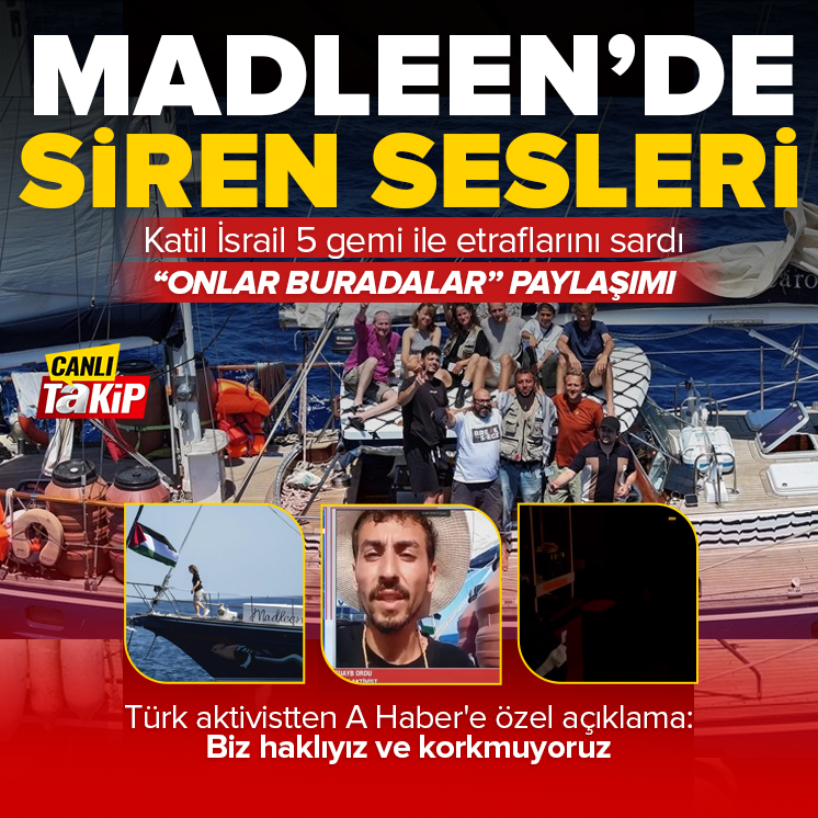 CANLI | İsrail Madleen Gemisi'nin etrafını sardı! "Onlar buradalar" paylaşımı...
ahaber.com.tr/dunya/canli/ca…
