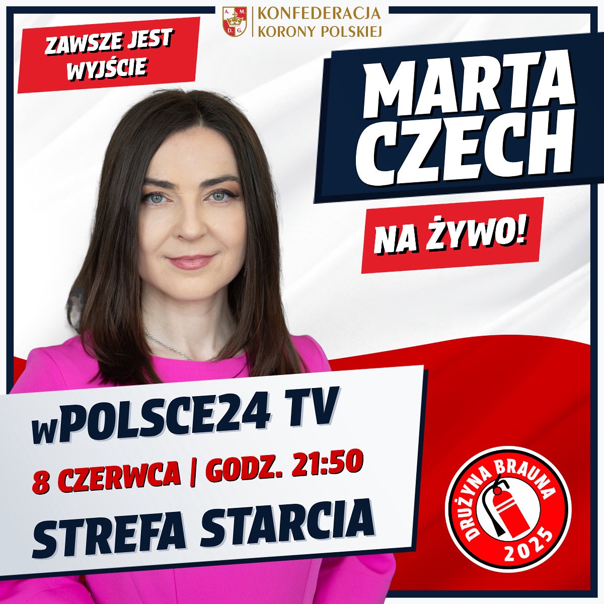 Marta Czech (@martaannaczech) on Twitter photo ,,Strefę starcia” wPolsce24 dzięki internetowi można obejrzeć o bardziej ludzkiej porze niż noc z niedzieli na poniedziałek 😉
cz. 1: youtu.be/Wm4mnqYbLVQ?si…
cz. 2: youtu.be/m_nwqfXipW4?si…
<a href="/GrzegorzBraun_/">Grzegorz Braun</a> <a href="/KoronyPolskiej/">Konfederacja Korony Polskiej</a> <a href="/KoronaMlodych/">Korona Młodych</a> <a href="/km_wroclaw/">Korona Młodych Wrocław</a> <a href="/KancelariaSejmu/">Sejm RP🇵🇱</a> <a href="/Europarl_PL/">Parlament Europejski w Polsce</a> ,,Strefę starcia” wPolsce24 dzięki internetowi można obejrzeć o bardziej ludzkiej porze niż noc z niedzieli na poniedziałek 😉
cz. 1: youtu.be/Wm4mnqYbLVQ?si…
cz. 2: youtu.be/m_nwqfXipW4?si…
<a href="/GrzegorzBraun_/">Grzegorz Braun</a> <a href="/KoronyPolskiej/">Konfederacja Korony Polskiej</a> <a href="/KoronaMlodych/">Korona Młodych</a> <a href="/km_wroclaw/">Korona Młodych Wrocław</a> <a href="/KancelariaSejmu/">Sejm RP🇵🇱</a> <a href="/Europarl_PL/">Parlament Europejski w Polsce</a>