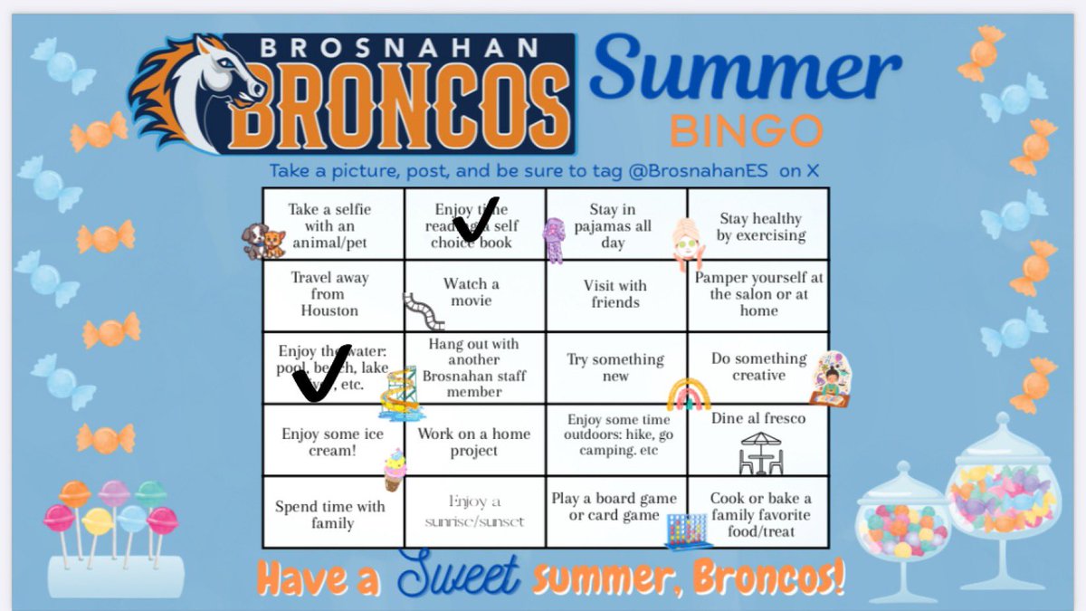 Dr. Renee Silliman (@prinsilliman) on Twitter photo Checking off 2 boxes to start off my <a href="/BrosnahanES/">Brosnahan Elementary</a> summer bingo card. Reading by the pool is a must! Checking off 2 boxes to start off my <a href="/BrosnahanES/">Brosnahan Elementary</a> summer bingo card. Reading by the pool is a must!