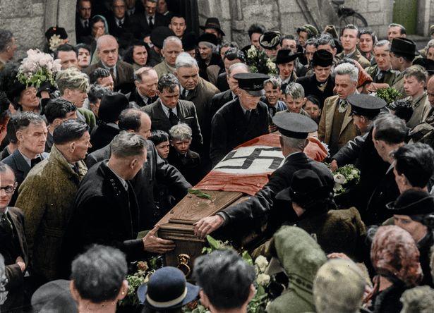 Funeral of German spy &amp; IRA liaison Hermann Görtz in Dublin.

May 26th, 1947.