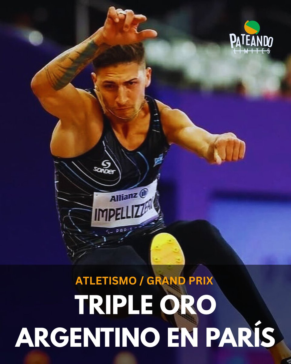 🏃‍♂️#Atletismo TRIPLE ORO🥇ARGENTINO 🇦🇷 EN PARIS 🇫🇷💥
El equipo argentino de atletismo paralímpico brilló en la 7° etapa del Grand Prix Mundial de Para Atletismo: <a href="/Brianimpellizz1/">Brian impellizzeri</a>, Hernán Urra y Fernando Vázquez se subieron al podio.
📲 Leé más en Pateandolimites.com