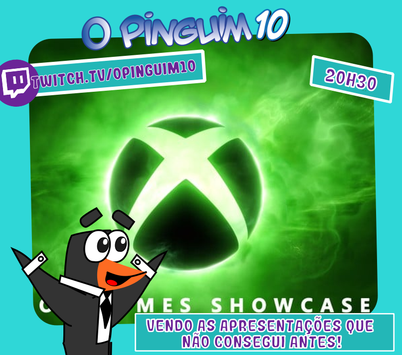 Olá Pinguinos, tudo bom?
Hoje é o último dia, vamos acompanhar as apresentações que perdi até então dessa semana gamerrr!

Vem comigo na twitch.tv/opinguim10