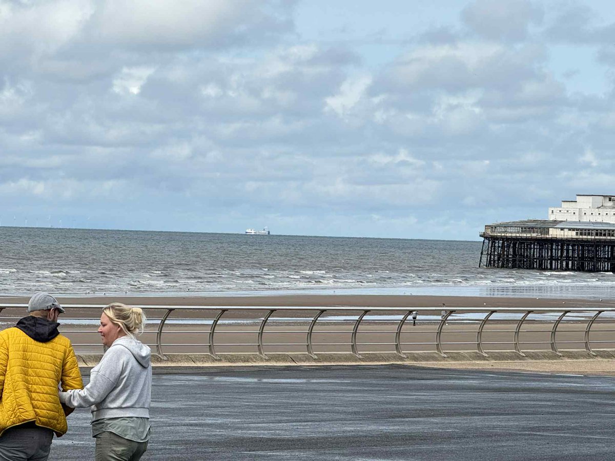 Stena Scotia spotted from Blackpool Central pier! 

Pic: A- Admin 

Date: Saturday 7th June 2025 

#blackpool #stenaline #Roroshipping #Heysham #Belfast