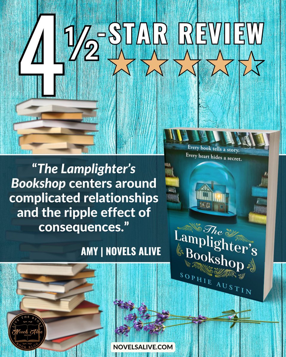 Novels Alive (@novelsalive) on Twitter photo 4.5-STAR REVIEW⭐️⭐️⭐️⭐️💫: THE LAMPLIGHTER’S BOOKSHOP by Sophie Austin <a href="/saustinauthor/">Sophie Austin</a> <a href="/HarperCollins/">HarperCollins</a>
👉THE LAMPLIGHTER’S BOOKSHOP centers around complicated relationships and the ripple effect of consequences. bit.ly/3FPt0bC #bookreview #historicalromance #book #books 4.5-STAR REVIEW⭐️⭐️⭐️⭐️💫: THE LAMPLIGHTER’S BOOKSHOP by Sophie Austin <a href="/saustinauthor/">Sophie Austin</a> <a href="/HarperCollins/">HarperCollins</a>
👉THE LAMPLIGHTER’S BOOKSHOP centers around complicated relationships and the ripple effect of consequences. bit.ly/3FPt0bC #bookreview #historicalromance #book #books