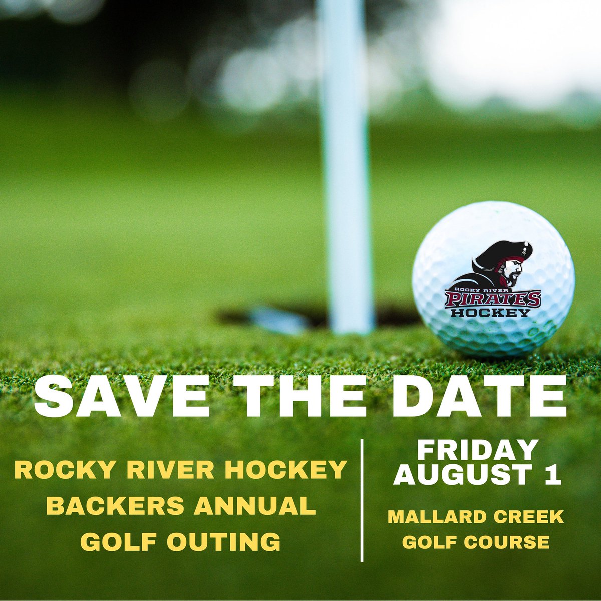 SAVE THE DATE!

Our annual Hockey Backers Golf Outing is back! Join us on Friday, August 1 at Mallard Creek and support your favorite Pirates ⛳️🏴‍☠️

More details to come soon!