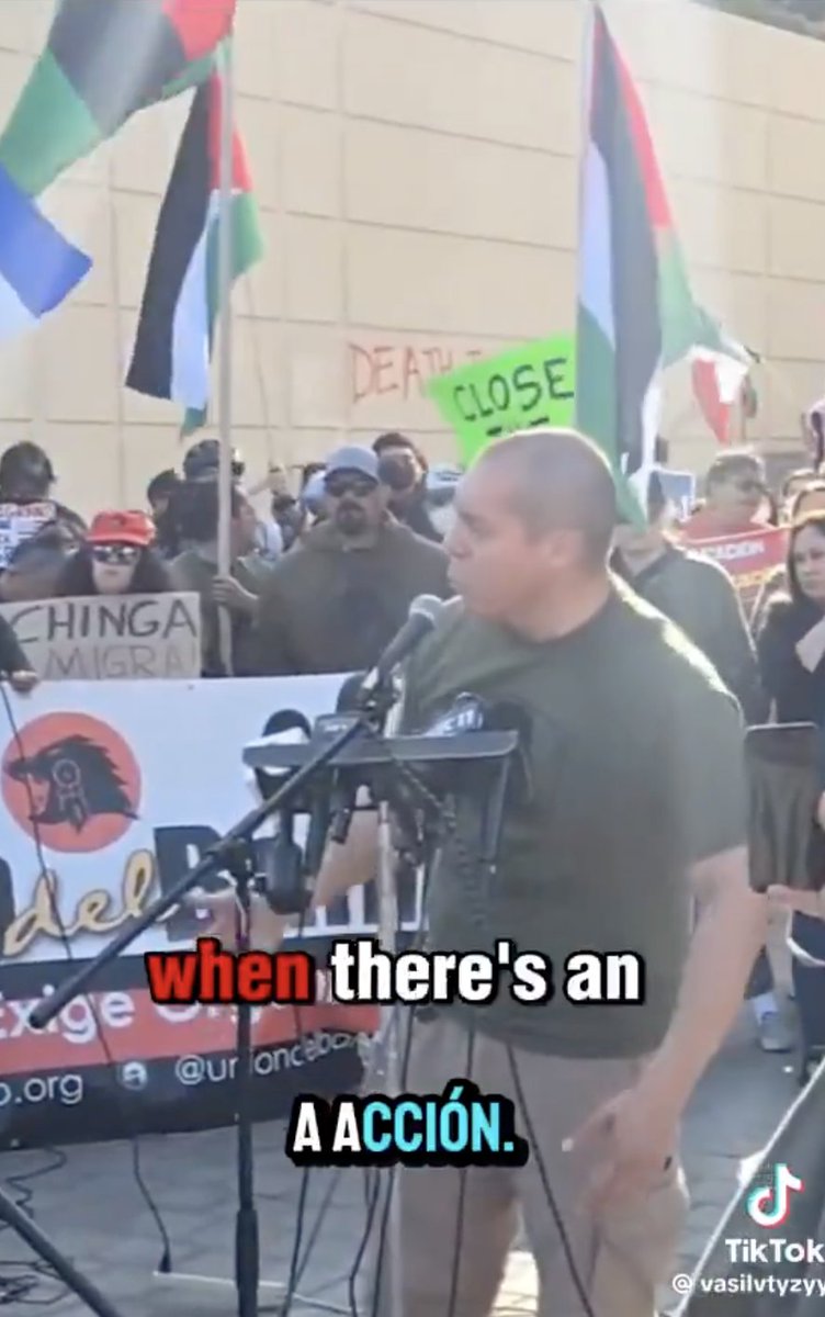 I hadn't noticed this before, but it's true.

Why are there Palestine flags at an anti-ICE protest?

Maybe the protest was never really about deportations. Maybe it was always about sparking a color revolution. The flag color motif does match Mexican flags, after all. 

(Note