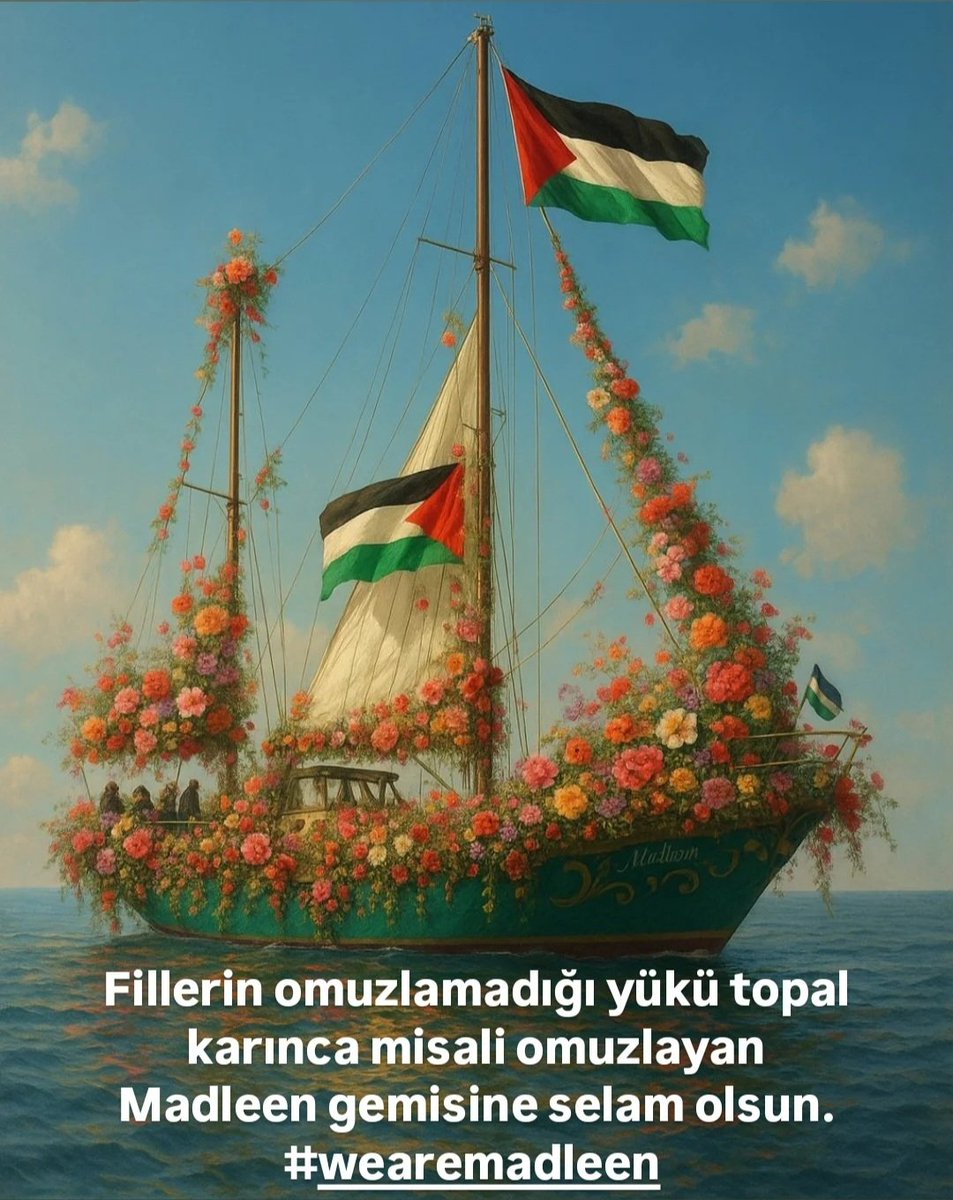 Yükü insanlık, yolu aydınlık, yarını umut... Selam olsun vicdan sahiplerine...
#WeAreMadleen