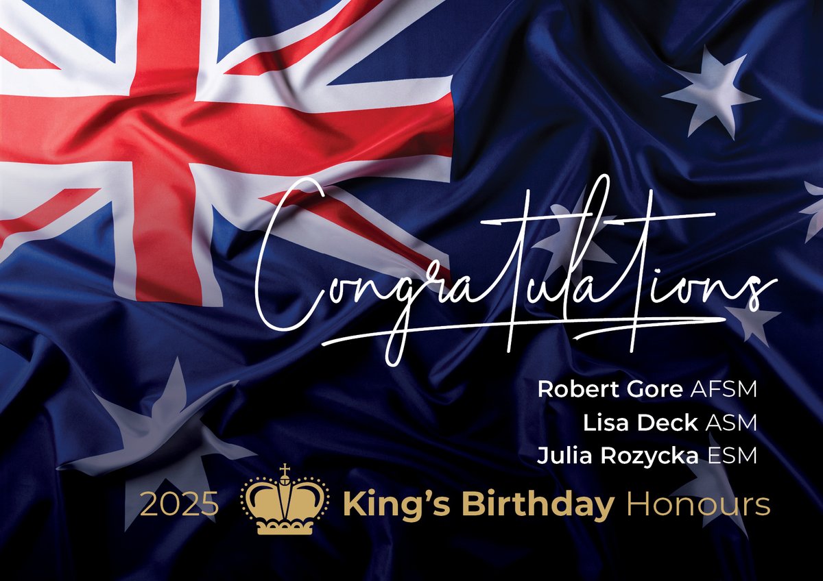 Three members of the ACT Emergency Services Agency have been recognised in the 2025 King’s Birthday Honours, announced by the Governor-General of Australia today.

Congratulations to these members of the ACT Emergency Services Agency! Read more - esa.act.gov.au/2025-kings-bir…