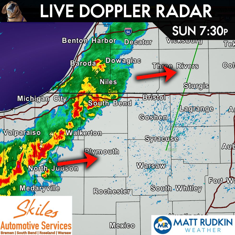 SUNDAY EVENING UPDATE: Nothing severe, but some downpours &amp; lightning with this line moving through. Just normal storms, but wanted to post as an FYI for those that may be outdoors between now and 9:30p EDT.