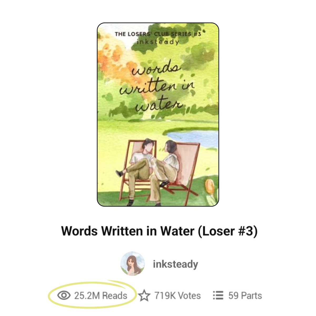 intoinksteady's tweet photo. happy 25M reads and 700k votes wwiw! https://t.co/pawAKBmkmO