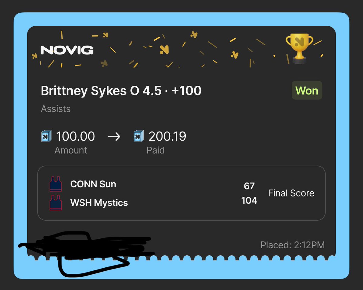 Sykes Green Time 😎

#novig #sports #wnba