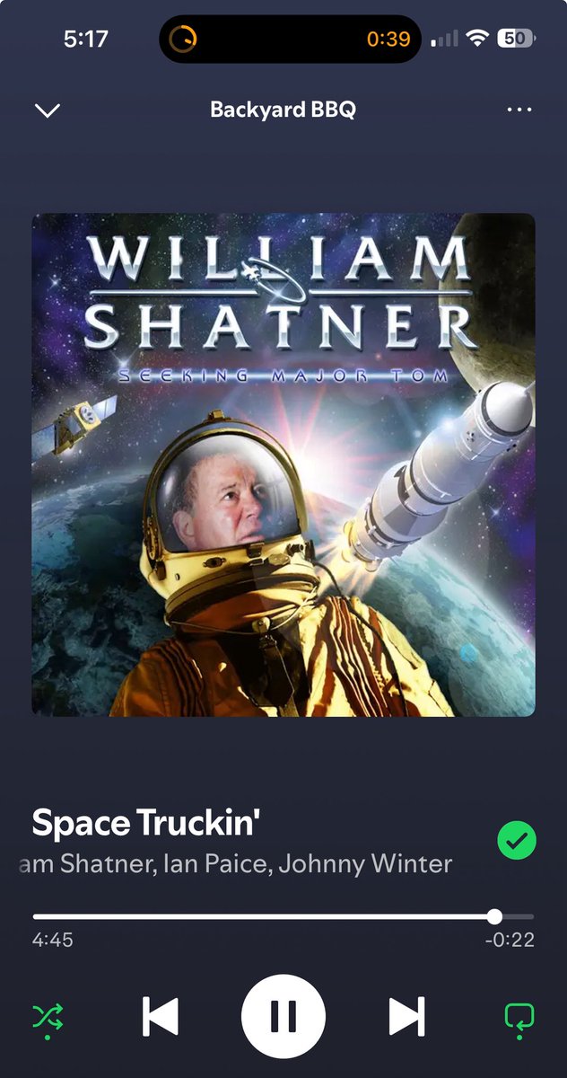 Is is even a proper backyard bbq if you’re not crankin’ some <a href="/WilliamShatner/">William Shatner</a> ?