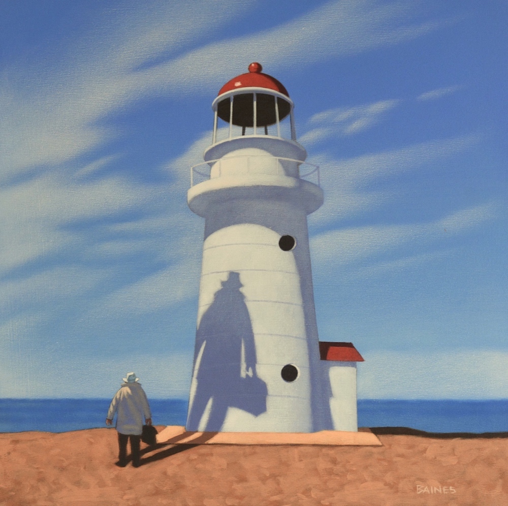 My shadow kept me company... #painting #fineart #quirkyart #LightHouse #myart #shadows #commissions #contemporaryart #Australian