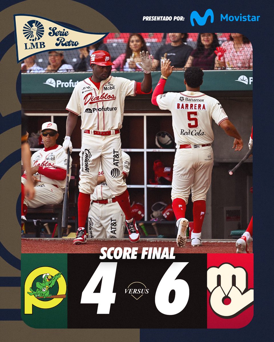 Liga Mexicana de Beisbol (@ligamexbeis) on Twitter photo La serie completa a la bolsa 🛍️
Diablos 👹 viene de atrás en el encuentro para superar a los Pericos 🦜 en un excelente juego de pelota
PG: Edwin Fierro
PD: Emailin Montilla
SV: Tomohiro Anraku
Presentado por <a href="/MovistarMX/">Movistar México</a> 📱
#CienAñosSiendoElRey👑 La serie completa a la bolsa 🛍️
Diablos 👹 viene de atrás en el encuentro para superar a los Pericos 🦜 en un excelente juego de pelota
PG: Edwin Fierro
PD: Emailin Montilla
SV: Tomohiro Anraku
Presentado por <a href="/MovistarMX/">Movistar México</a> 📱
#CienAñosSiendoElRey👑