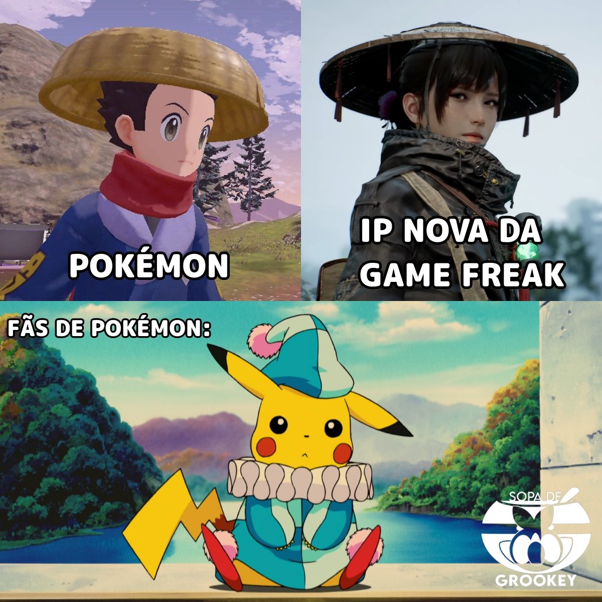 sopadegrookey's tweet image. Qual vai ser a desculpa da Game Freak se a gen 10 vir toda bugada, feia e sem legenda PT-BR?