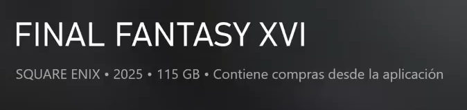 revandlm's tweet photo. Que ponga 2025 en la fecha del Final Fantasy XVI en la  Xbox Store, cuando su lanzamiento fue el 22/06/2023, casi 2 años después... Me parece una vergüenza. https://t.co/wqPxyGH8ck