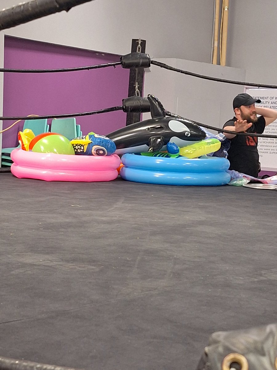 Was at a collectibles convention. Found the decor near the Wrestling event they were holding to be cute.
