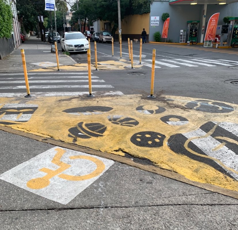 Los peatones de Nonoalco agradecemos  estas intervenciones para tener esquinas mas seguras libres de autos. <a href="/BJAlcaldia/">Alcaldía de Benito Juárez</a> <a href="/LigaPeatonal/">Liga Peatonal</a> <a href="/fundaleatica/">Fundación Aleatica</a>