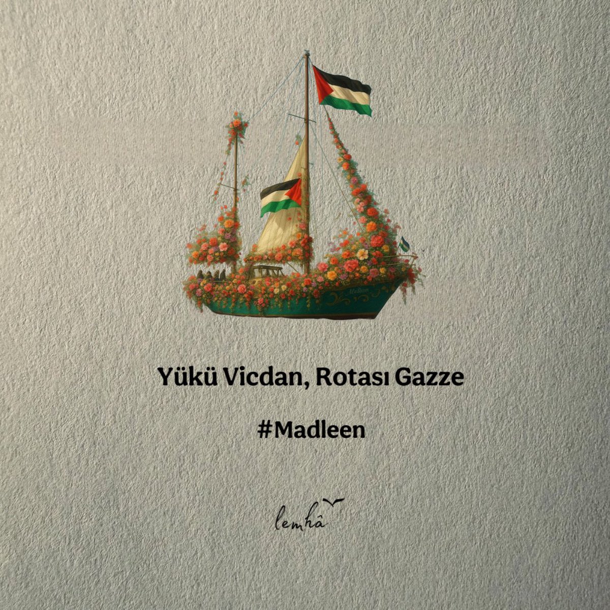 Bu Siyonizme meydan okumadır Çünkü Siyonizm İnsanlık suçudur.
#WeAreMadleen 
#AllEyesOnMadleen 

#FreePalestine 🇵🇸
Desteğimizi arttıralım.