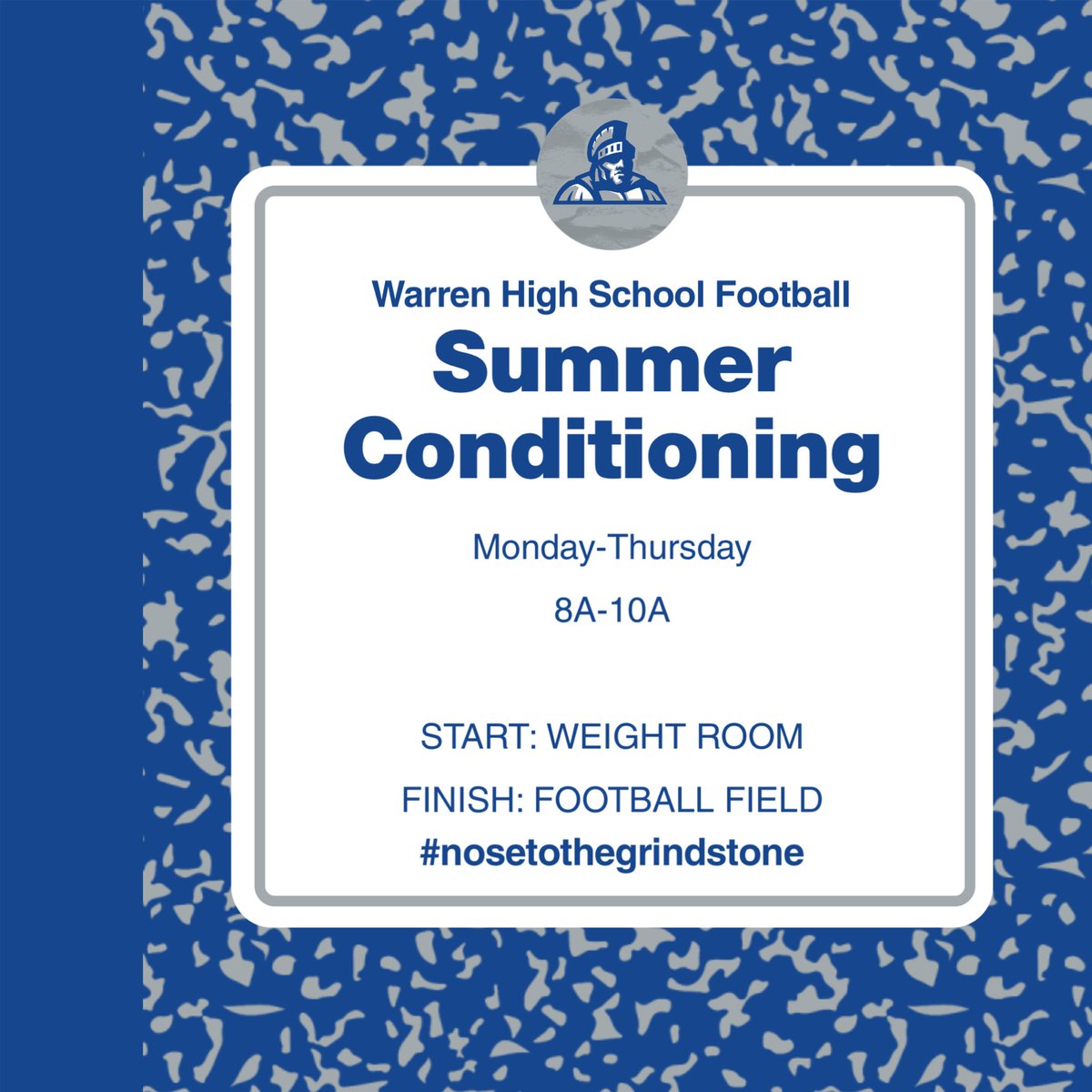 🚨🚨🚨REMINDER SUMMER WEIGHT LIFTING AND CONDITIONING🚨🚨🚨

#nosetothegrindstone