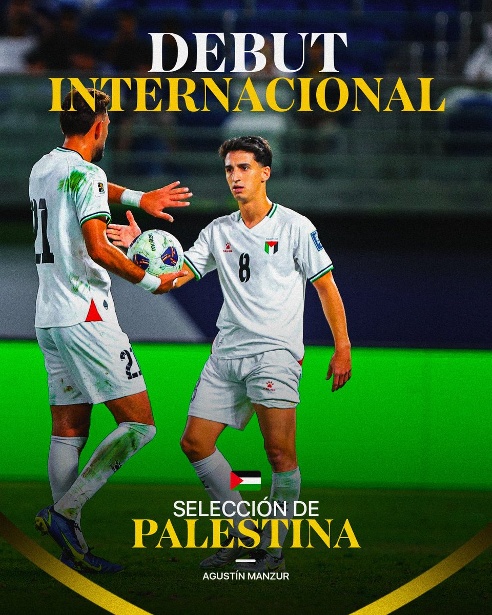 🌍 Estreno internacional 

Agus Manzur tuvo su estreno absoluto en la Selección de Palestina en el marco de las Clasificatorias a la Copa Del Mundo 2026. ¡Felicitaciones! 

#VamosLegendario🟡⚫️