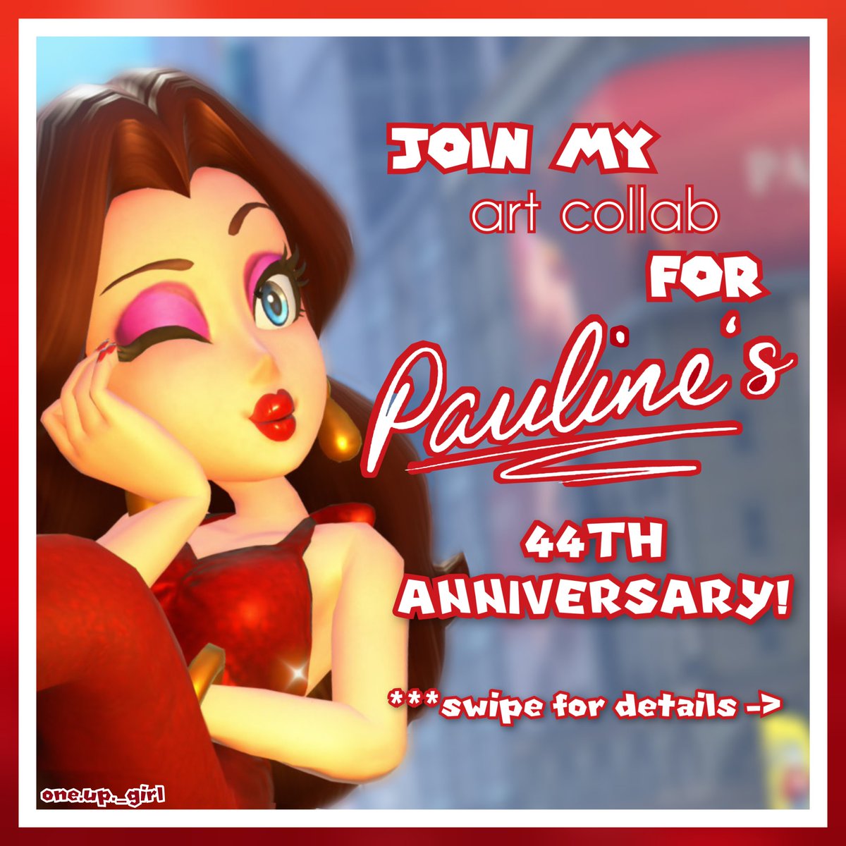 ooneupart's tweet image. IT'S FINALLY HAPPENING!! ✨❤️
Comment or DM me to let me know if you want to participate 😊
#SuperMarioBros #Pauline #ArtCollab