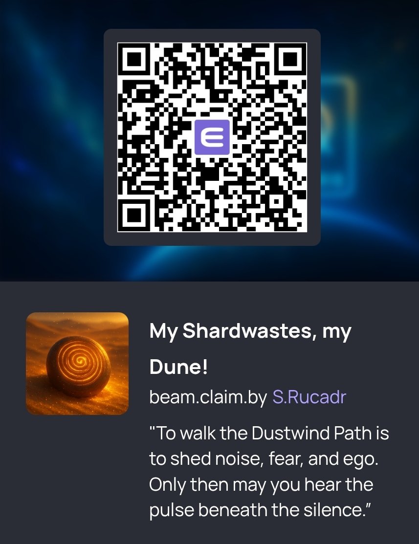 🌪️ ENJINBEAM DROP 🌪️
To celebrate the awakening of the desert… a relic stirs.

The Dust Resonator - an ancient artifact of the Shardwastes - is now live.

🔹🔗[nft.io/beam/claim/048…]

#NFT #NFTs #ENJ $ENJ #Enjin