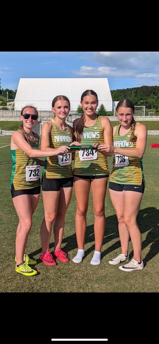 nhsgreenwave's tweet image. Congratulations to Ellyn Bowles, Brooklyn McCroskey, Kailyn Jones and Carissa Kohel for winning the 4x400 meter relay at the state track meet on Saturday. They shattered their own school record with a time of 4:15. #statechampions