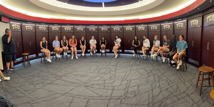 Demonettes attended TCU 🏀 camp this weekend.They had the opportunity to watch the TCU players go through a shooting workout, have a private Q&amp;A session with head coach Mark Campbell and get a tour of the campus.