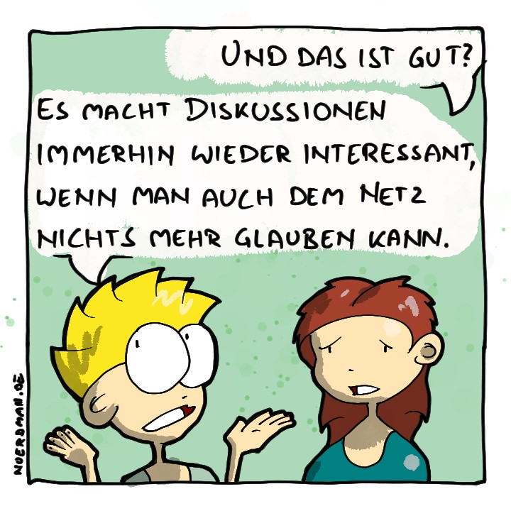 Der Vorteil an einem Internet voller KI-generierter Halluzinationen ist wenigstens, dass KIs nicht mehr ohne weiteres darauf trainiert werden können.
