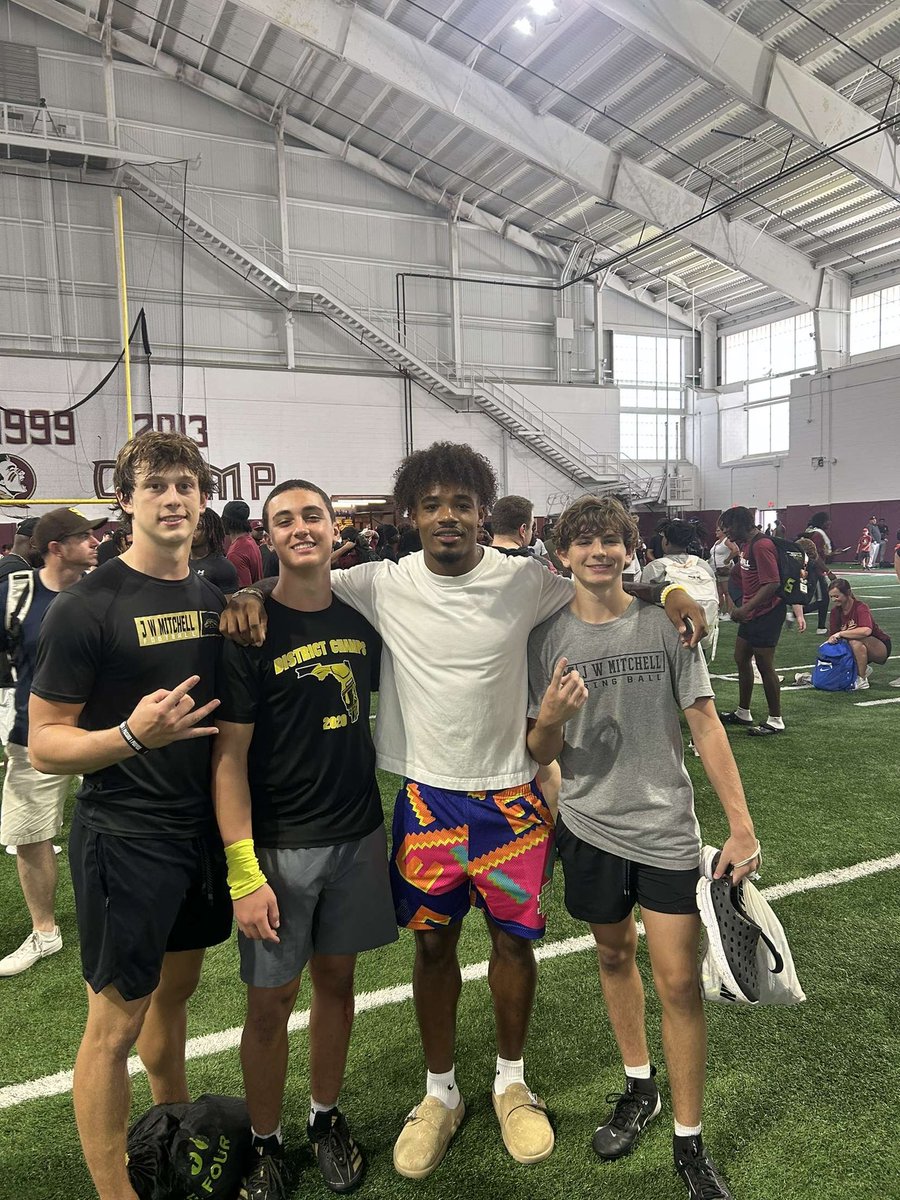 Prospect Athletics (@prospectathfl) on Twitter photo A few of our stand out ballers with FSU QB Tommy Castellanos at today’s prospect camp. <a href="/MitchellHSFB/">JWMHS Mitchell FB</a> <a href="/PascoCountyFB/">PascoCountyFB</a> A few of our stand out ballers with FSU QB Tommy Castellanos at today’s prospect camp. <a href="/MitchellHSFB/">JWMHS Mitchell FB</a> <a href="/PascoCountyFB/">PascoCountyFB</a>