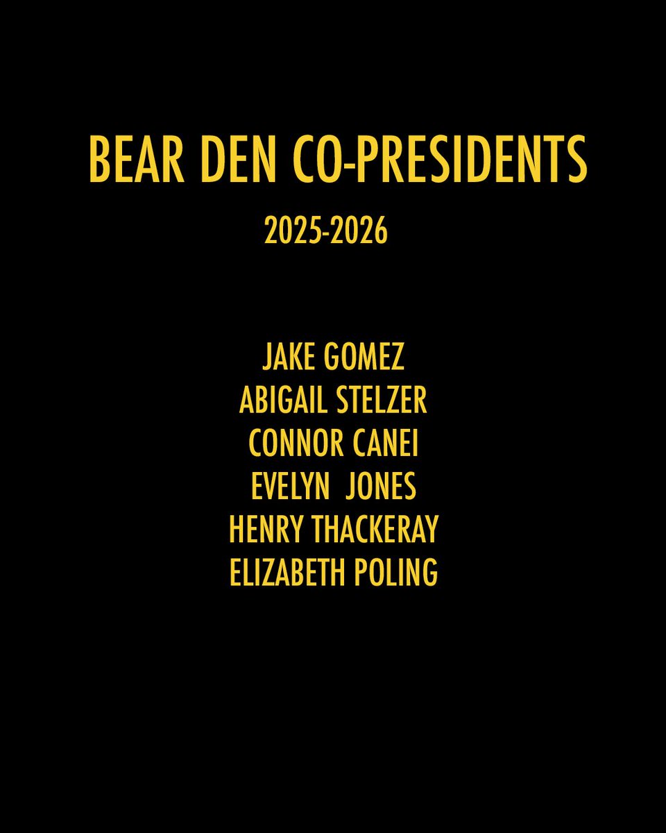 The 2025-26 Bear Den Co-Presidents 🔥🔥🔥
