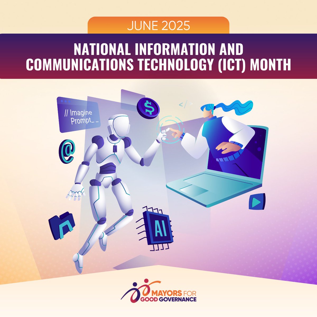 Mayors4GoodGov's tweet image. Ngayong National Information and Communications Technology (ICT) Month, ang Mayors for Good Governance (M4GG) ay naninindigan sa kahalagahan ng digital transformation para sa mas maunlad at konektadong mga komunidad. 

#ICTMonth 
#MayorsForGoodGovernance