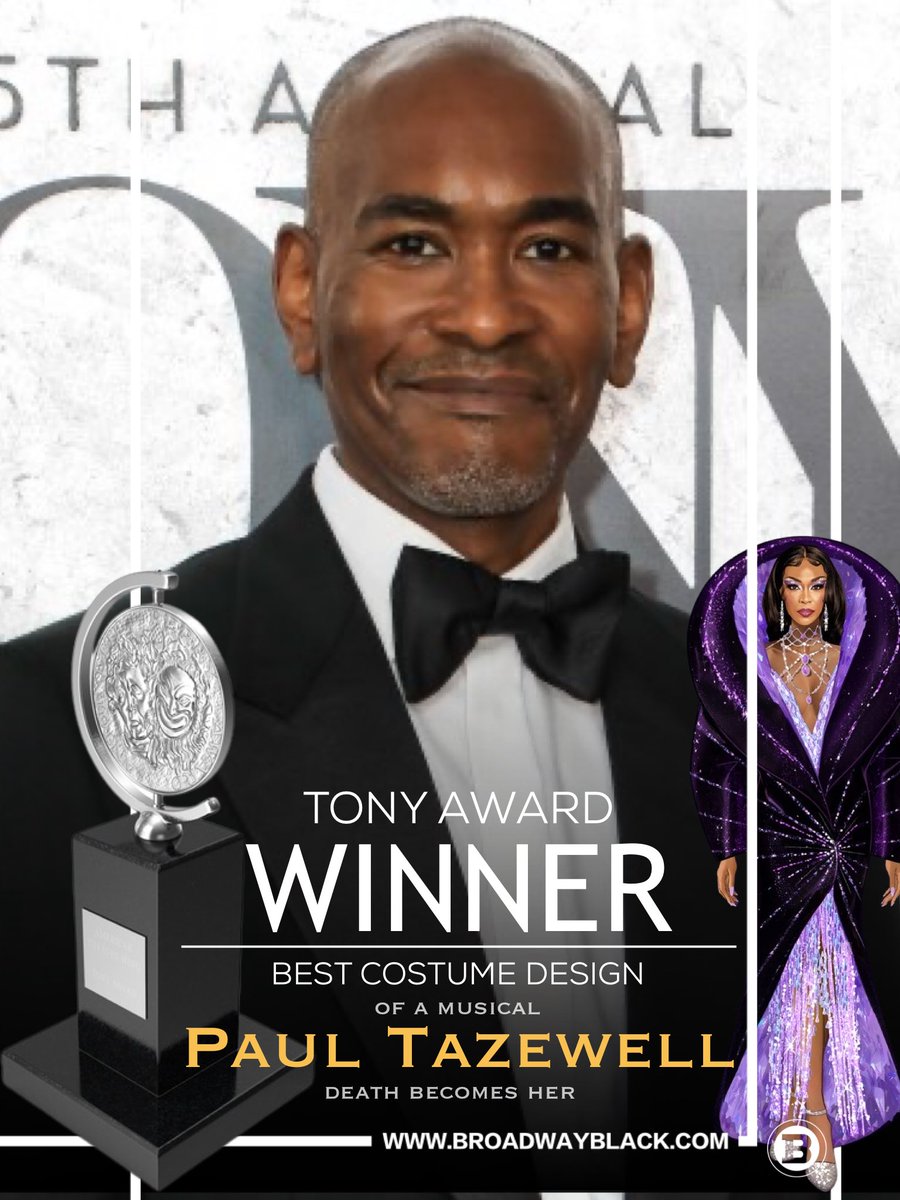 ✨ Paul Tazewell does it again! ✨ Fresh off his historic Oscar win, he’s now taken home the Tony Award for Best Costume Design of a Musical for Death Becomes Her. From the silver screen to the Broadway stage, his artistry is eternal. 🏆🎭 #TonyAwards #PaulTazewell