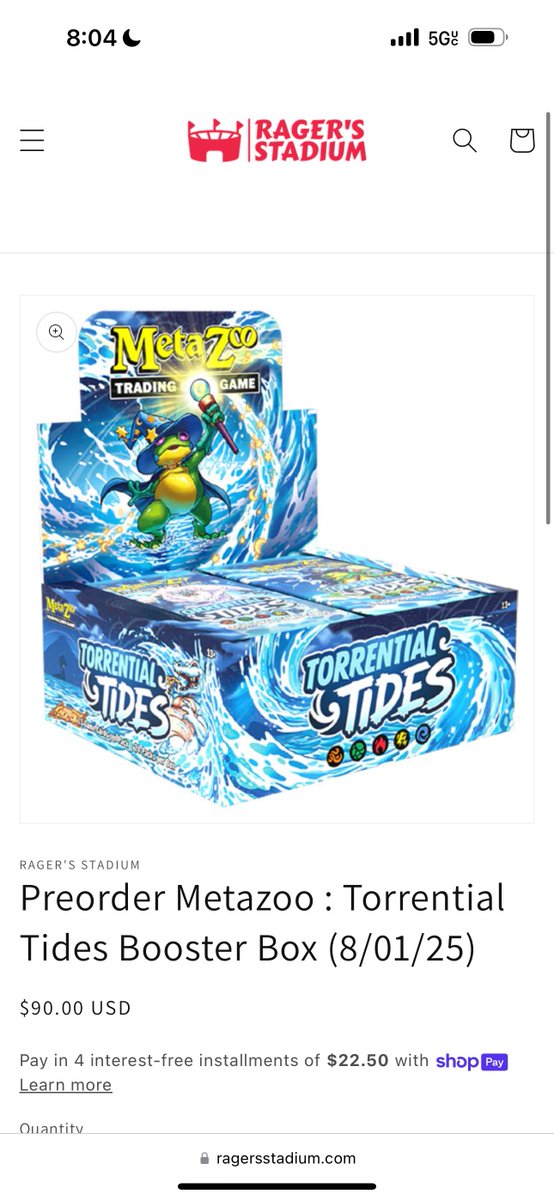 Preorders are up for next Metazoo set! Torrential Tides! $90 a box releases (8/01) Preorders are up for next Metazoo set! Torrential Tides! $90 a box releases (8/01)