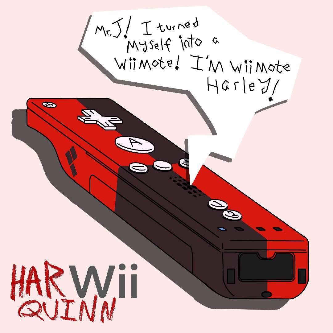 spookySweepings's tweet photo. HarWii Quinntendo (2024, Feb 17th)
#Nintendo #Wii #HarleyQuinn #DC #PickleRick #Wiimote #Procreate #Fanart #Harwii https://t.co/c7wNbR9dWy