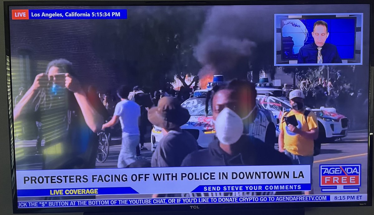 GaryAdams713's tweet image. Karen Bass applauds the "mostly peaceful" 1st Amendment demonstrations. #fire #domesticterrorists #ice