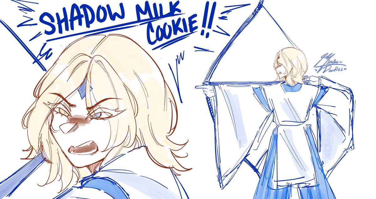 mimindoodles's tweet image. Think of wolf shadow milk makes me think of Inuyasha and now I’m thinking about ShadowVanilla version. It would be very fun to see a love triangle between shadow milk, awakened pure vanilla and truthless recluse.
#crk #shadowvanilla #puremilk #shadowmilkcookie #purevanillacookie