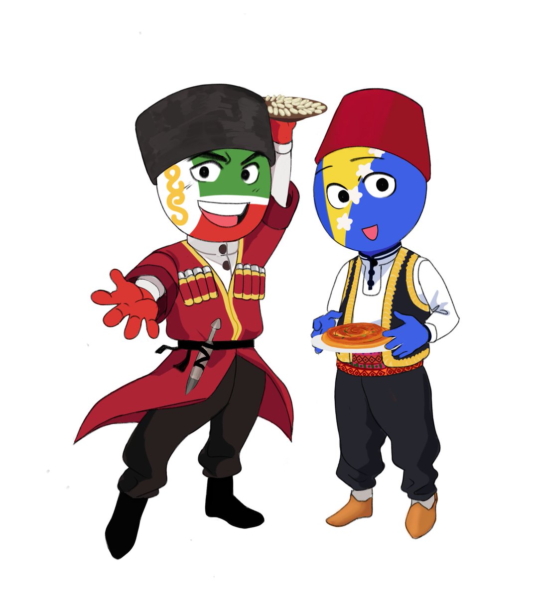 Chibi Chechnya and Bosnia
#countryhumans
#countryhumanschechnya
#countryhumansbosnia
