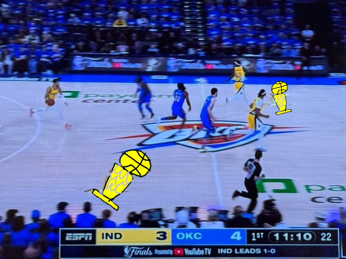 They put Larry on the court