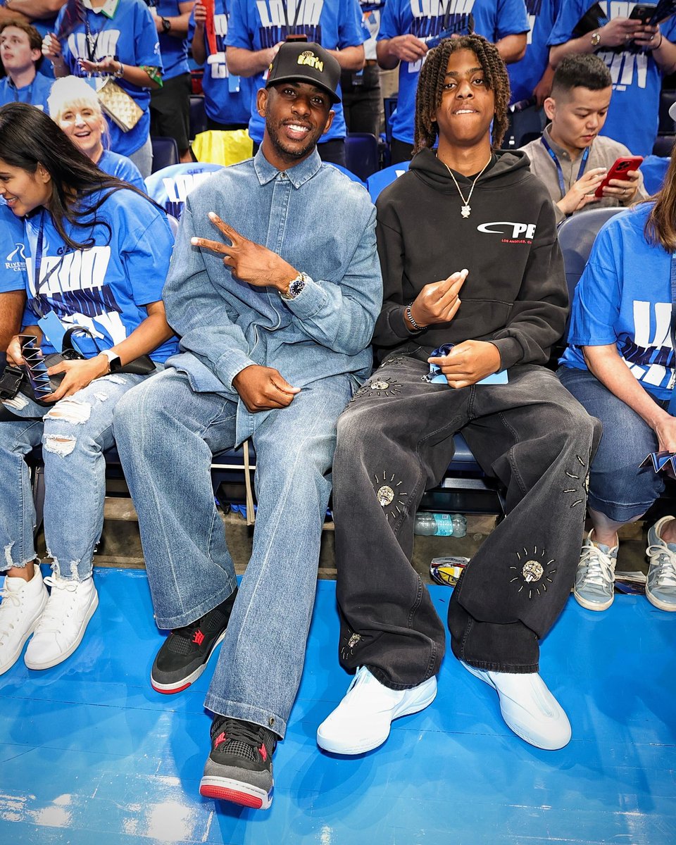 nicekicks's tweet photo. SGA hooked up Chris Paul’s son with a pair of the “Masi Blue” Converse SHAI 001’s early 👀🥶 https://t.co/aGFn9Dh2HV