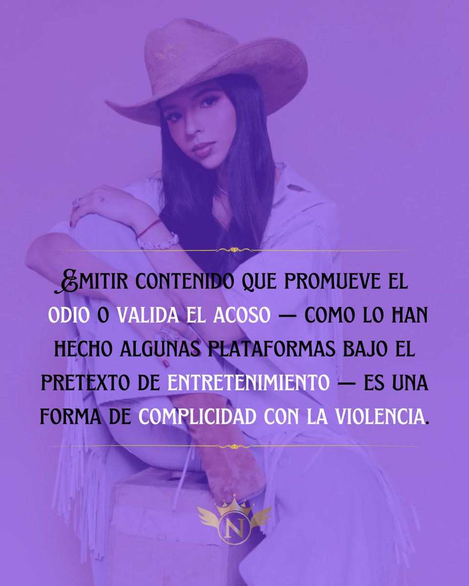 nodalngela_fans's tweet photo. Emitir contenido que promueve el odio o valida el acoso es una forma de complicidad con la violencia.
@policia_cibernetica_ @onumujeresmx 
#BastaDeBullying #StopHate #ConÁngelaAguilar #NoMásOdio #ViolenciaDigital #ResponsabilidadMediática #BastaDeAcoso https://t.co/xztPzaFY5z