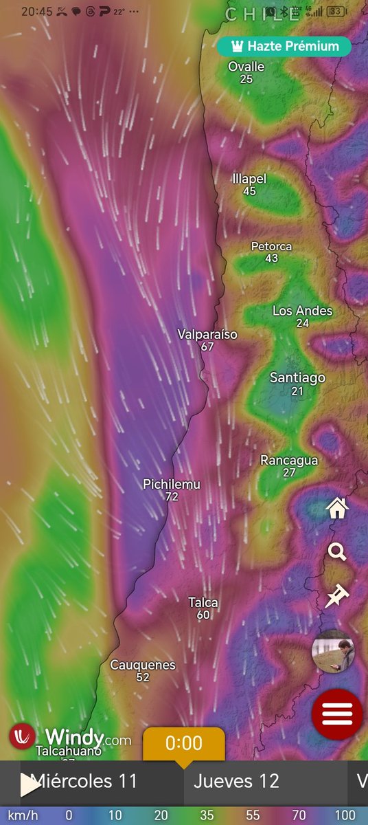 Buenas noches #Quilpue
Vienen lluvias en camino, y esta vez con características de temporal, ya q se esperan vientos de hasta 70 km/h en zonas altas de la costa.
Lluvias de entre 20 y 30 mm en toda la región.
Comienza el viento el miércoles 11 y la lluvia la madrugada del jueves
