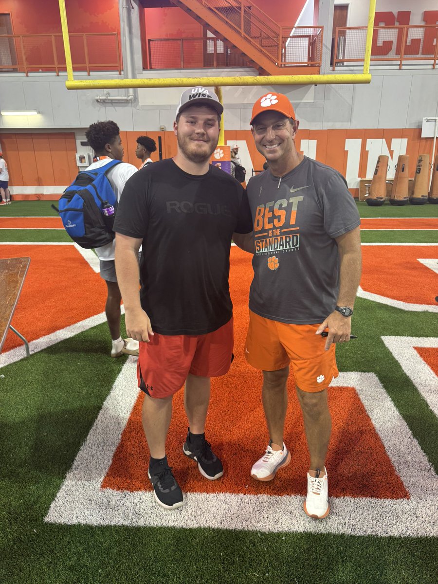 Had a great time at Clemson earlier this week. Built some great connections and got to meet some great people!! <a href="/ClemsonFB/">Clemson Football</a> <a href="/UVAWiseCavsFB/">UVA Wise Football</a> <a href="/DaQuanBowers91/">Coach Da'Quan Bowers</a> <a href="/CoachEason1/">Coach Nick Eason</a> #PEWAV #FFF #HTR