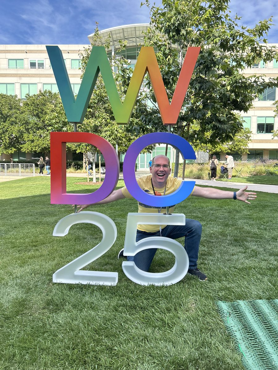 So happy I made it to the end of the photo line 😜 #WWDC25