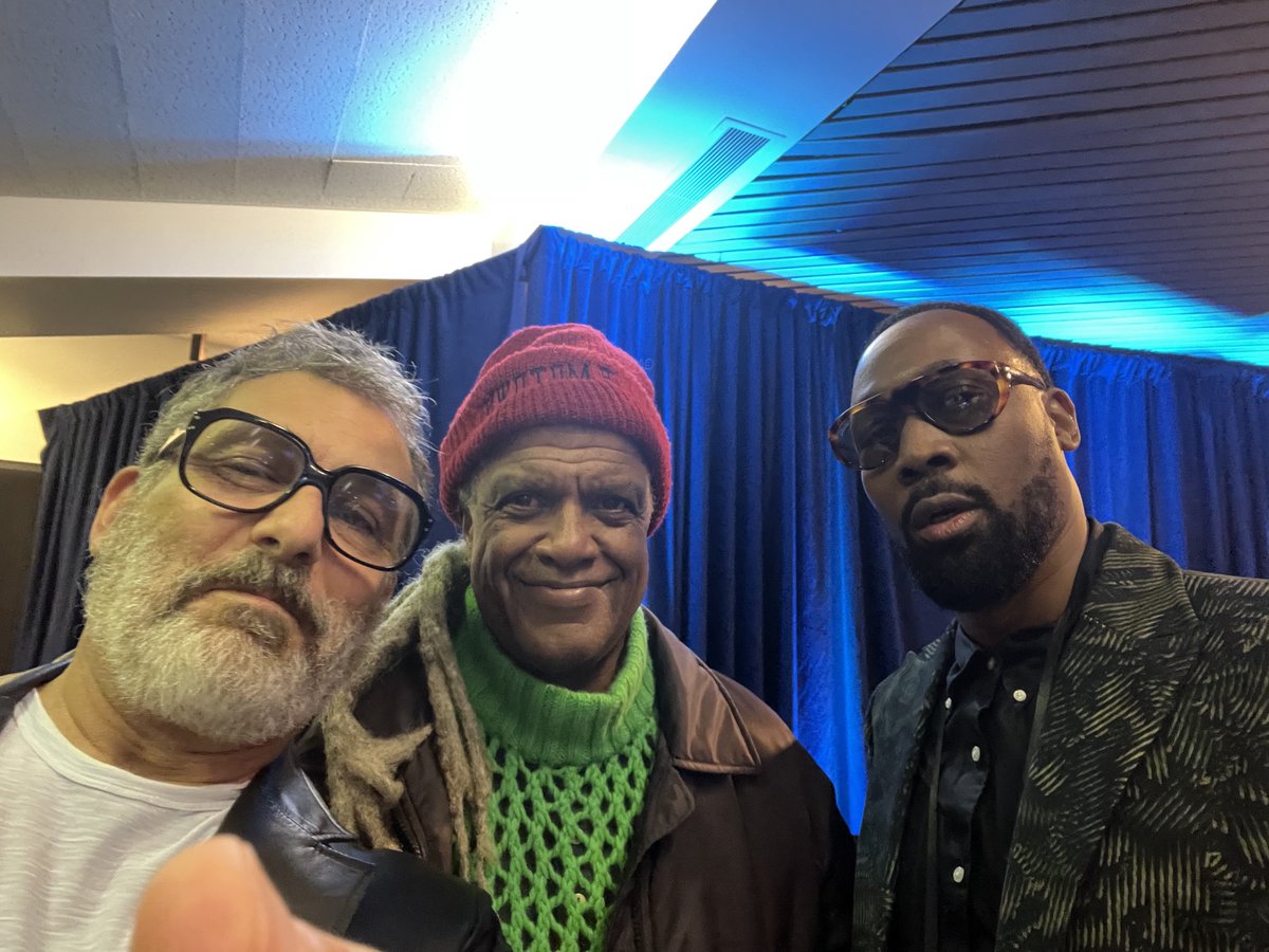 SurvivorPenner's tweet image. @ElvisMitchell @RZA and some old guy at @Tribeca Festival. World premiere now of @onespoonmovie !!