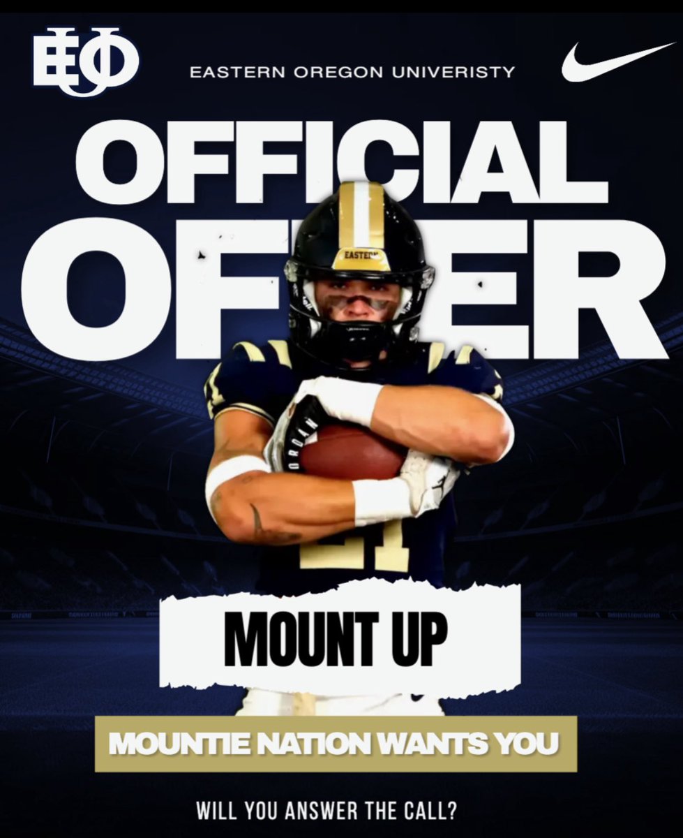 Brock Throne (@brockthronefb) on Twitter photo Thank you <a href="/EouFootball/">EOU Football</a> and specially Coach camp for the offer!! I am in disbelief and excited for the future!! 🔥🏈 GO Mounties!!
<a href="/CoachTaylorEOU/">Coach Solo Taylor</a> <a href="/eoucoachbrown/">Coach Brown</a> Thank you <a href="/EouFootball/">EOU Football</a> and specially Coach camp for the offer!! I am in disbelief and excited for the future!! 🔥🏈 GO Mounties!!
<a href="/CoachTaylorEOU/">Coach Solo Taylor</a> <a href="/eoucoachbrown/">Coach Brown</a>