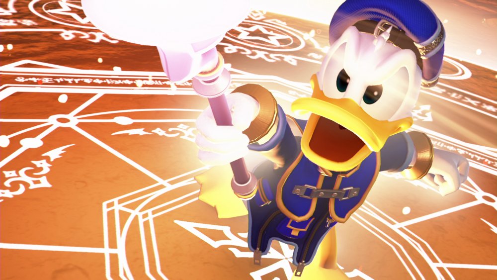 ＼Happy Birthday #ドナルド🎉／

ゼタフレア！
『KHⅢ』で次々と襲い掛かる敵に向け強大な攻撃魔法を放つクライマックス直前のドナルドの勇ましい姿です💛

 #KH #キングダムハーツ #ハッピーバースデードナルド