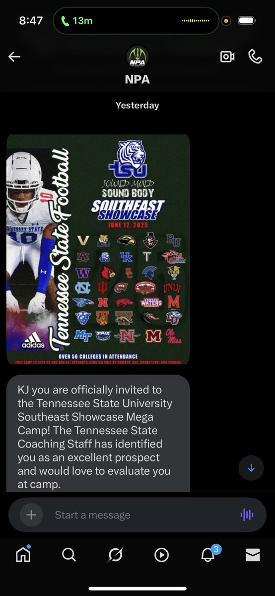 Kamouri “KJ” Collins-Walker (@kamouricollins) on Twitter photo Blessed to receive an invite to the southeast showcase <a href="/smsbacademy/">SoundMind SoundBody®</a> <a href="/TSUTigersFB/">Tennessee State Football</a> <a href="/NCEC_Recruiting/">NPA</a> <a href="/QBHitList/">QBHitList.com</a> <a href="/NxgnCamps/">NXGN Camps, Inc</a> <a href="/5StarPreps/">5Star Preps</a> <a href="/PrepRedzoneOH/">Prep Redzone Ohio</a> <a href="/alex_pallone/">Alex Pallone</a> <a href="/ChadSimmons_/">ChadSimmons</a> <a href="/Mark__Porter/">ScoutingOhio.com - 247 Sports - Bucknuts</a> <a href="/BradMaendler/">Brad Maendler</a> <a href="/CoachJoeMills/">Joe Mills</a> <a href="/CoachTPart/">Travis Partridge</a> <a href="/reggiebarlow/">Reggie Barlow</a> <a href="/GregSmithRivals/">Greg Smith</a> Blessed to receive an invite to the southeast showcase <a href="/smsbacademy/">SoundMind SoundBody®</a> <a href="/TSUTigersFB/">Tennessee State Football</a> <a href="/NCEC_Recruiting/">NPA</a> <a href="/QBHitList/">QBHitList.com</a> <a href="/NxgnCamps/">NXGN Camps, Inc</a> <a href="/5StarPreps/">5Star Preps</a> <a href="/PrepRedzoneOH/">Prep Redzone Ohio</a> <a href="/alex_pallone/">Alex Pallone</a> <a href="/ChadSimmons_/">ChadSimmons</a> <a href="/Mark__Porter/">ScoutingOhio.com - 247 Sports - Bucknuts</a> <a href="/BradMaendler/">Brad Maendler</a> <a href="/CoachJoeMills/">Joe Mills</a> <a href="/CoachTPart/">Travis Partridge</a> <a href="/reggiebarlow/">Reggie Barlow</a> <a href="/GregSmithRivals/">Greg Smith</a>