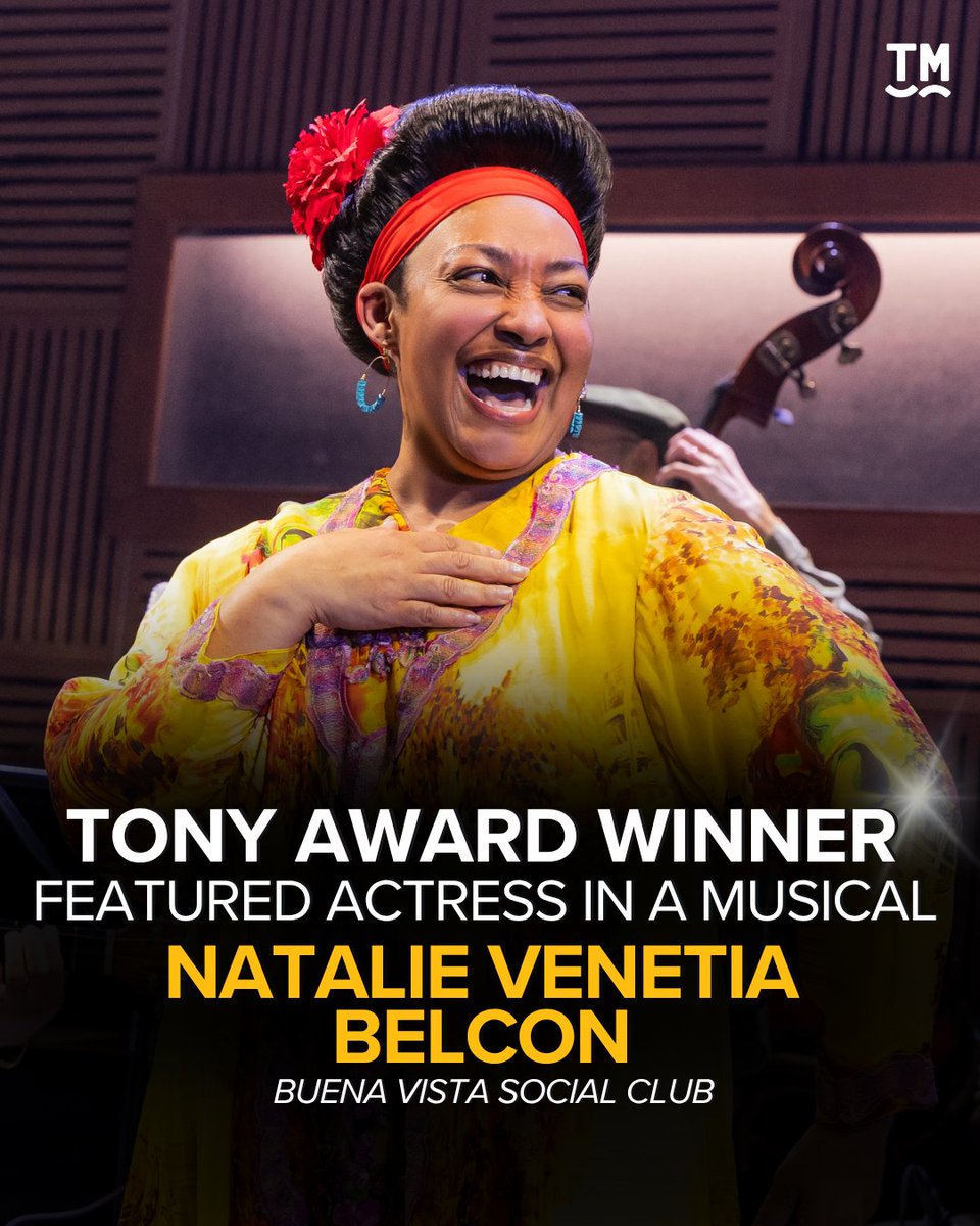 theatermania's tweet photo. The Tony Award for Best Featured Actress in a Musical goes to Natalie Venetia Belcon for BUENA VISTA SOCIAL CLUB https://t.co/2atxuKdZdn